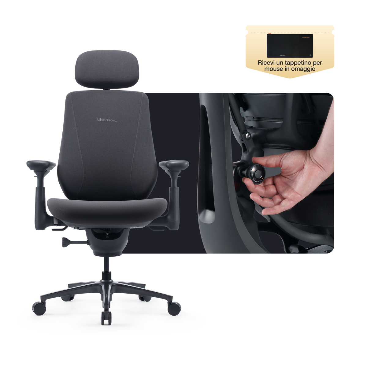 Sedia ergonomica dinamica LiberNovo Maxis
