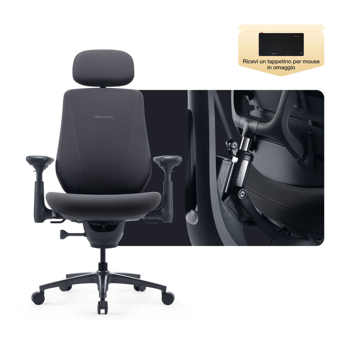 Sedia ergonomica dinamica LiberNovo Maxis
