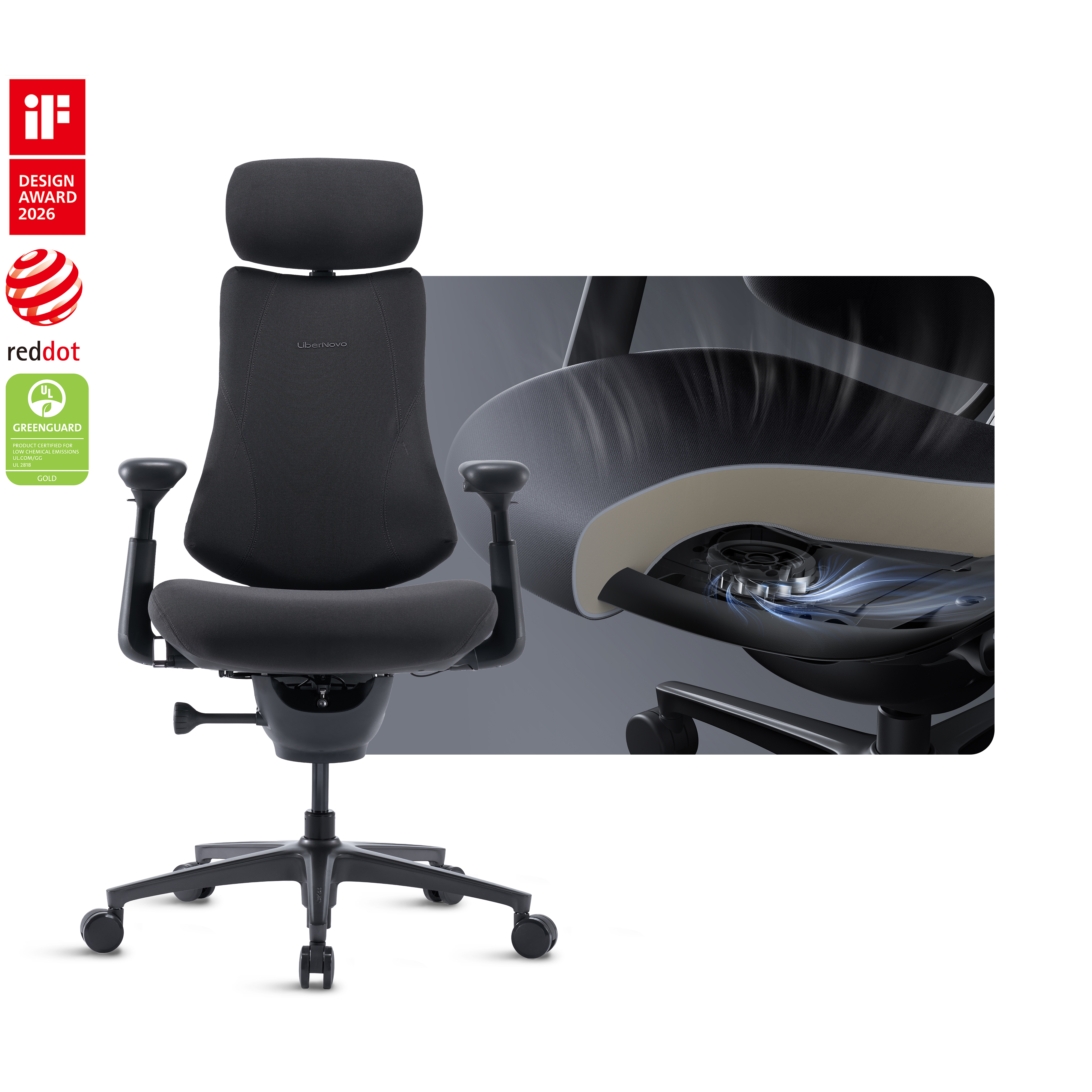 Sedia ergonomica dinamica LiberNovo Omni Pro