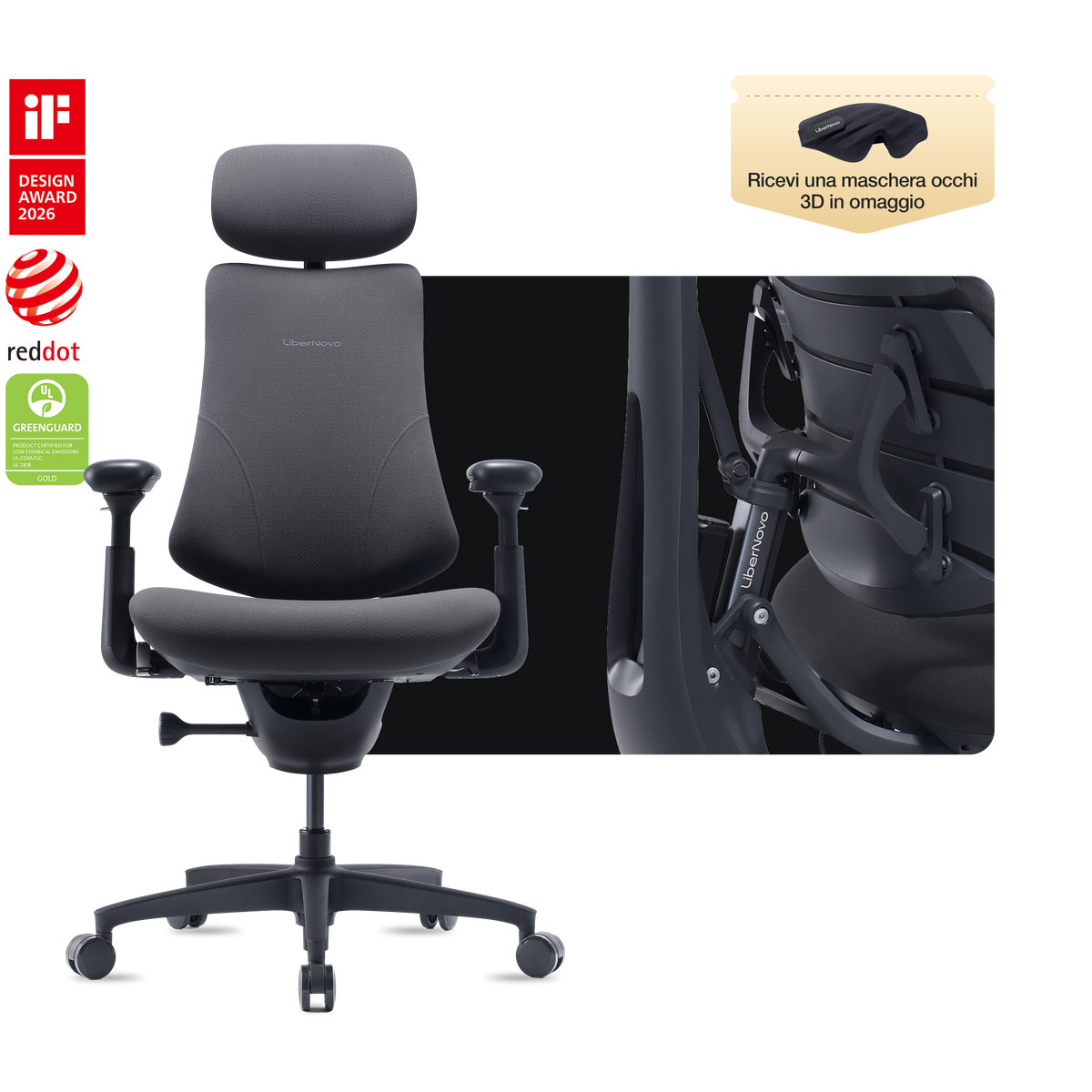Sedie ergonomica dinamica LiberNovo Omni e Omni Gen
